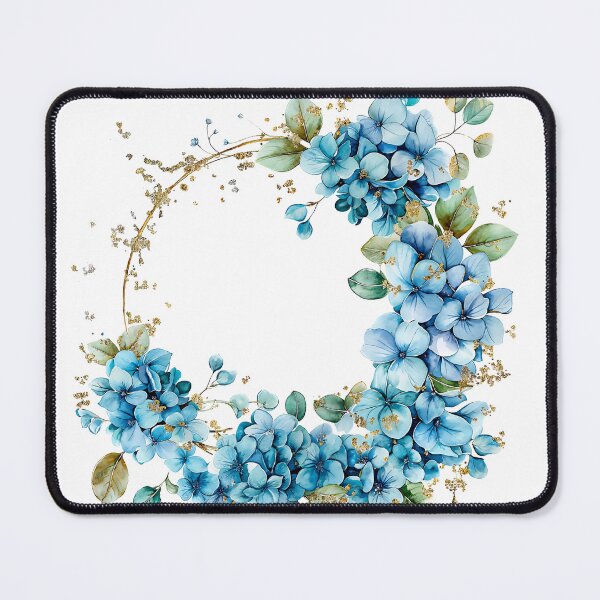 Item preview, Elegant blue floral wreath design with delicate leaves for elegant decor and invitations designed and sold by Anastasiia Yurevych.