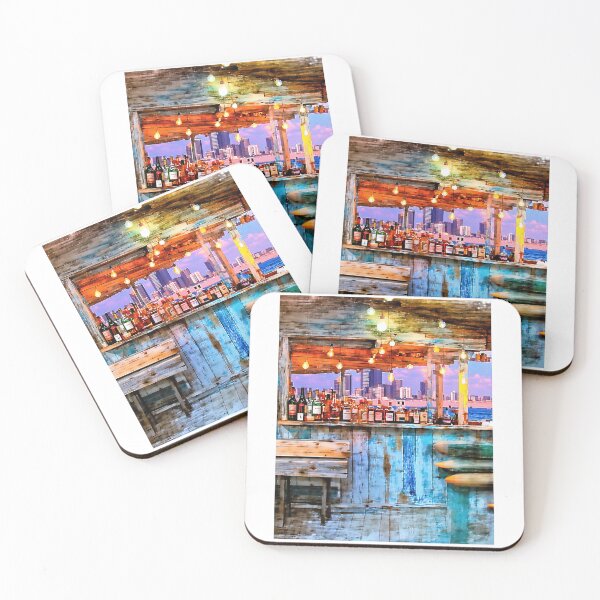 Item preview, Bar Serenity: Moonlit Coast and City Lights designed and sold by PanoramaPrints.