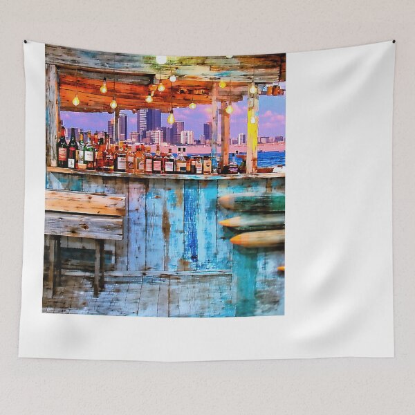 Item preview, Bar Serenity: Moonlit Coast and City Lights designed and sold by PanoramaPrints.