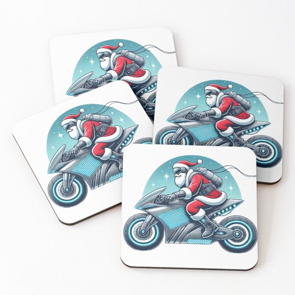 Item preview, Futuristic Santa on Cyber Motorcycle designed and sold by lubushop1.