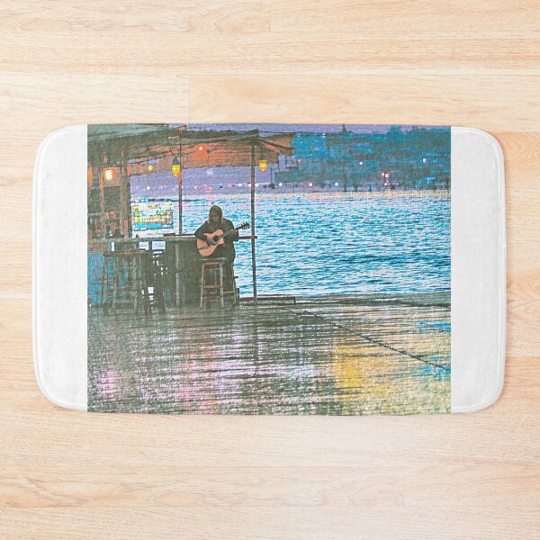 Item preview, Beach Serenade: Guitar Echoes Neon Dance designed and sold by PanoramaPrints.