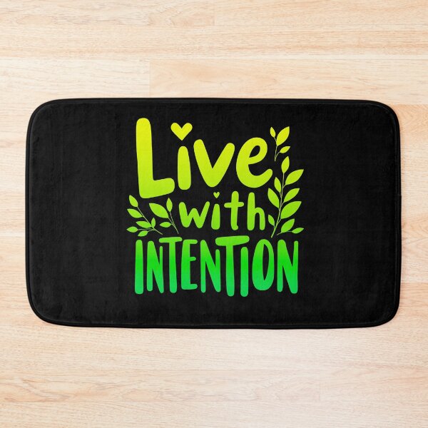 Item preview, Live With Intention Inspirational Quote designed and sold by ThreeftlyPicks.