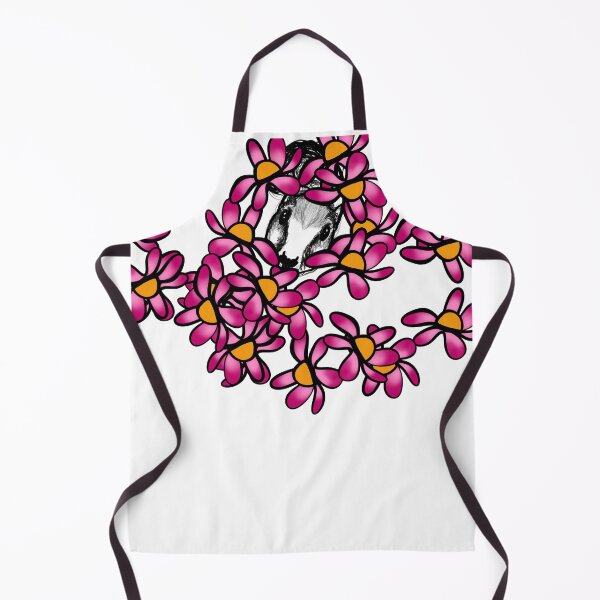 Item preview, Black and white drawing of a squirrel looking up at a bush of pink flowers. designed and sold by nongsao4.