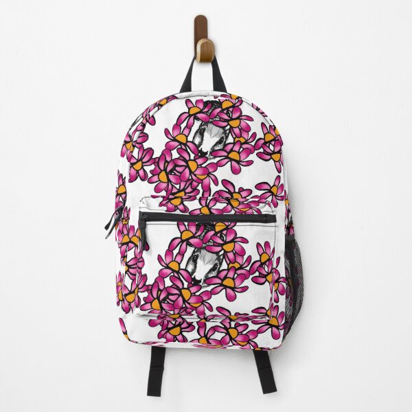 Item preview, Black and white drawing of a squirrel looking up at a bush of pink flowers. designed and sold by nongsao4.
