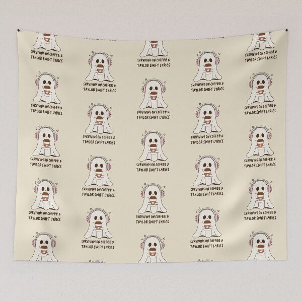 Item preview, Surviving On Coffee And Taylor Swift Lyrics designed and sold by Fanverse Merchandise.