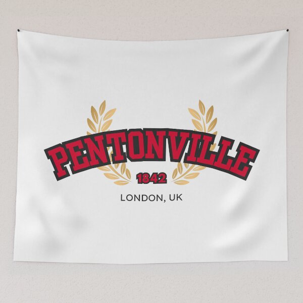 Item preview, Pentonville Prison “Varsity,” Red and Black designed and sold by UNK-Fatigues.