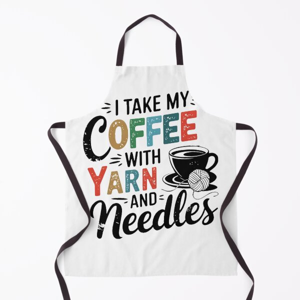Item preview, I Take My Coffee With Yarn And Needles designed and sold by PlanetMarker.