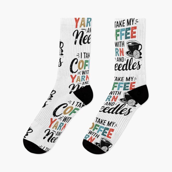 Item preview, I Take My Coffee With Yarn And Needles designed and sold by PlanetMarker.