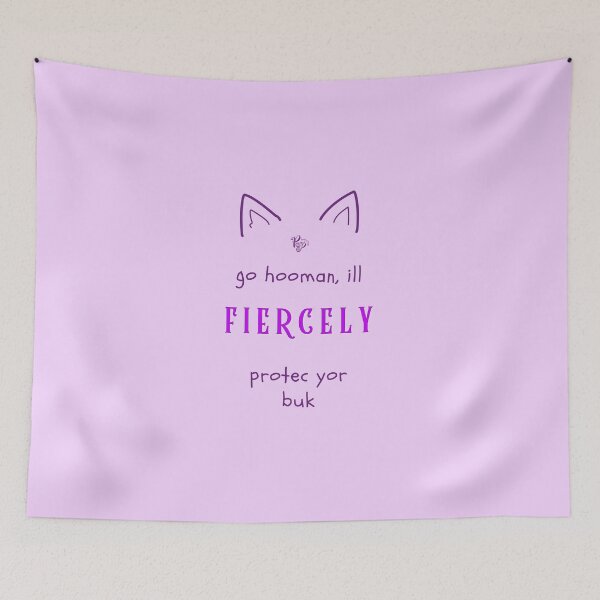 Item preview, Protective Cat (purple) designed and sold by ProsetoPrint.