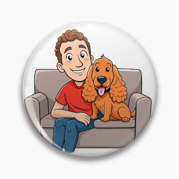 Item preview, Loving Cocker Spaniel Cuddling on Couch designed and sold by iwcus.