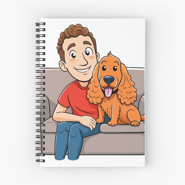 Item preview, Loving Cocker Spaniel Cuddling on Couch designed and sold by iwcus.