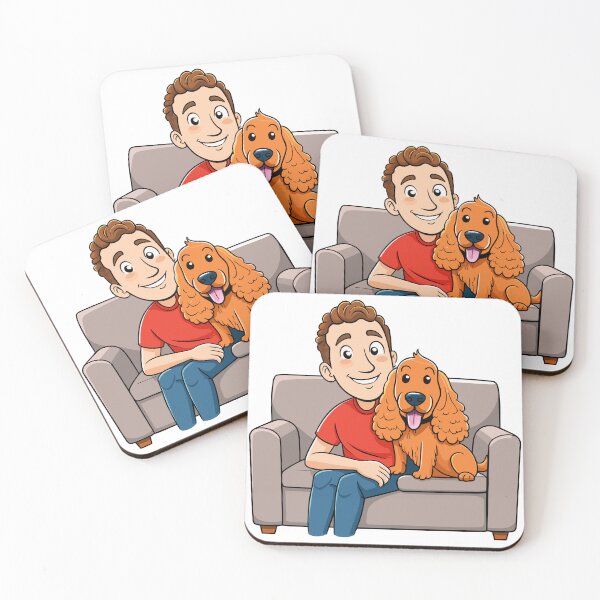 Item preview, Loving Cocker Spaniel Cuddling on Couch designed and sold by iwcus.
