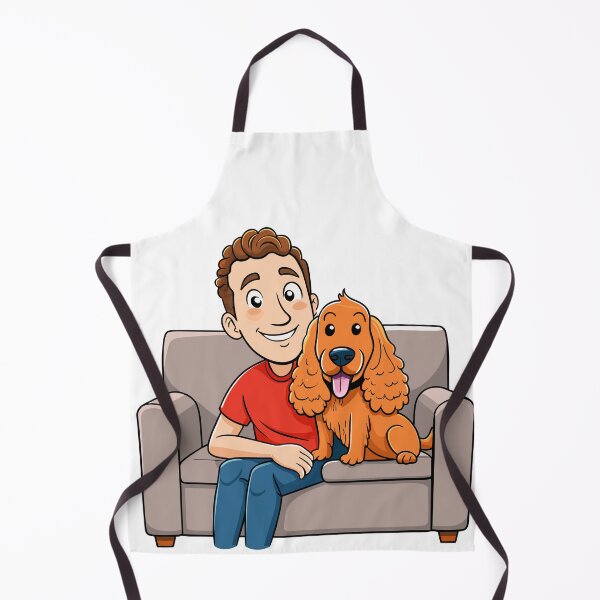 Item preview, Loving Cocker Spaniel Cuddling on Couch designed and sold by iwcus.