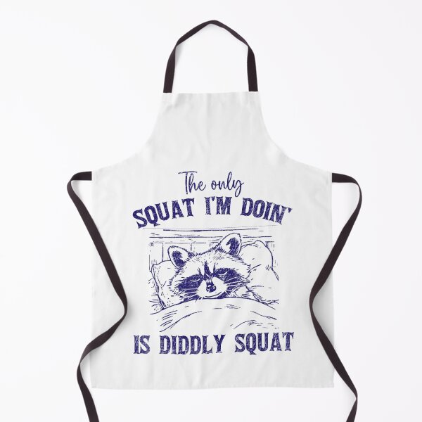 Item preview, The Only Squat I'm Doing Is Diddly Squat Funny Cowboy Raccoon designed and sold by spirorinin.
