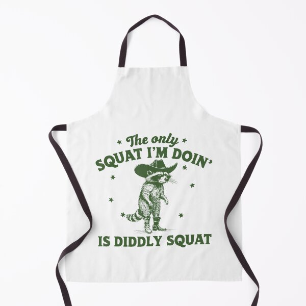 Item preview, The Only Squat I'm Doing Is Diddly Squat Funny Cowboy Racoon designed and sold by spirorinin.