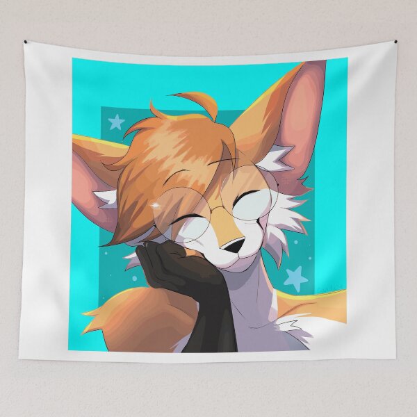 Item preview, Cute Furry Character With Glasses and a Playful Expression designed and sold by agusgustiwa.