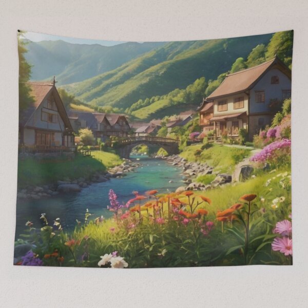 Item preview, Colorful Flowers in the River’s Embrace designed and sold by BlareBlare.