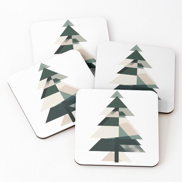 Item preview, Modern Geometric Christmas Tree Art Print – Minimalist Holiday Decor designed and sold by Amit A.