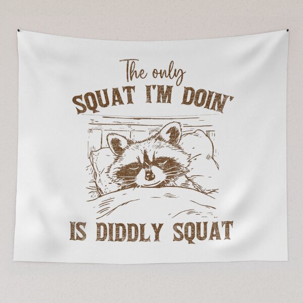 Item preview, The Only Squat I'm Doing Is Diddly Squat Funny Cowboy designed and sold by spirorinin.