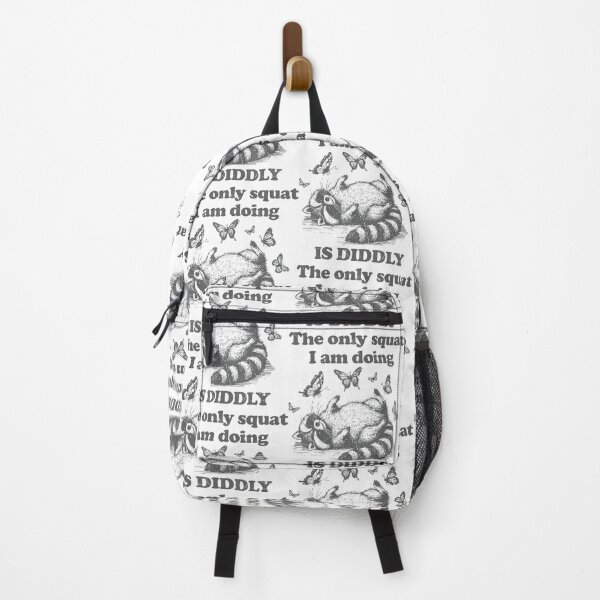 Item preview, The Only Squat I'm Doing Is Diddly Squat Funny Raccoon Meme designed and sold by spirorinin.