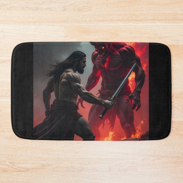 Item preview, Jesus, Fighting, Satan, Bible, Revelation, End Times, Prophecy, Sword,  designed and sold by tshirtart2024.
