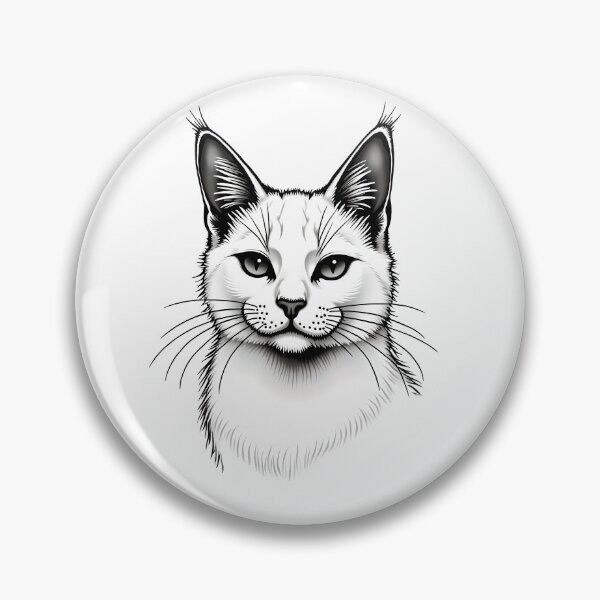 Item preview, Cat Portrait - Blak And White designed and sold by kjp-design.