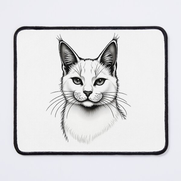 Item preview, Cat Portrait - Blak And White designed and sold by kjp-design.