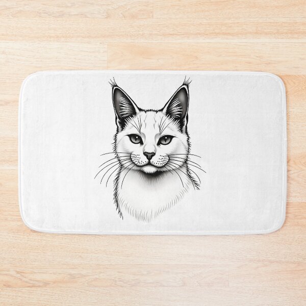 Item preview, Cat Portrait - Blak And White designed and sold by kjp-design.