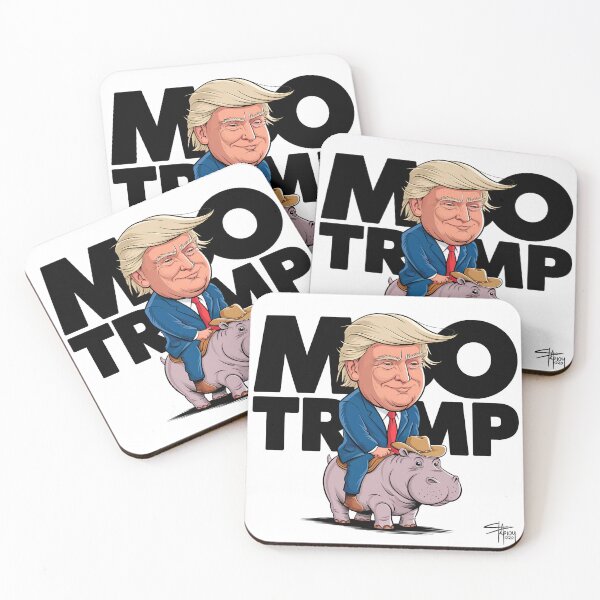 Item preview, Moo Trump, a fun cartoon parodying Moodeng and Donald Trump. designed and sold by im9creative.