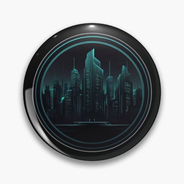 Item preview, Dark Cyber City, Circular Logo, Cyberpunk designed and sold by Burn-Ego.