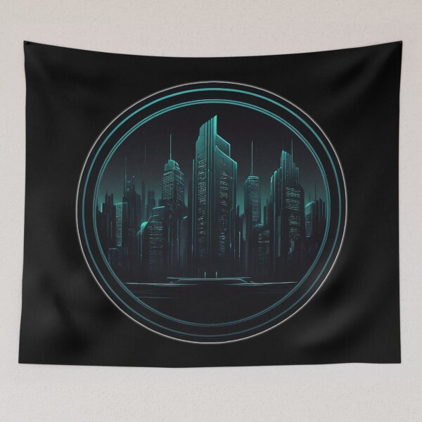 Item preview, Dark Cyber City, Circular Logo, Cyberpunk designed and sold by Burn-Ego.