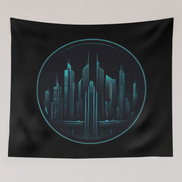 Item preview, Dystopian City, Circular Logo, Cyberpunk designed and sold by Burn-Ego.