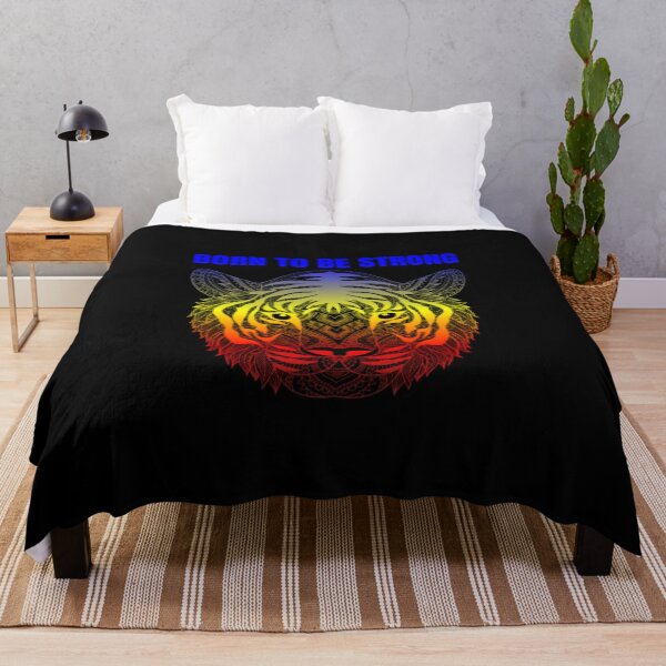 Item preview, Born To Be Strong, Tiger Polyamory pride flag graphic, Motivational, Inspirational, Powerful, Strong, Wild, Animal, Tiger, Big Cat, designed and sold by PrideBeProud.