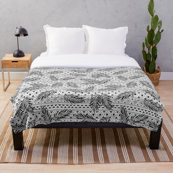 Item preview, Patrón de jungla boho - blanco y negro designed and sold by PP-Patterns.