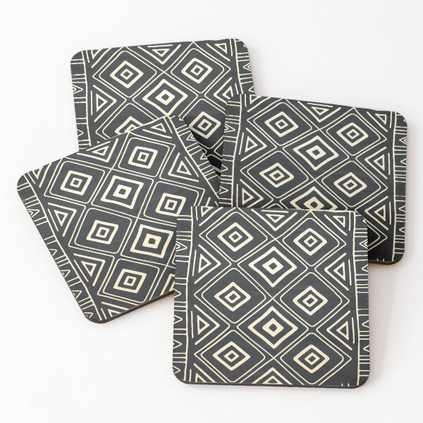 Item preview, Black And White African Mud Cloth Pattern designed and sold by Tamas Das.