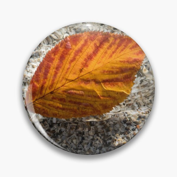 Item preview, Autumnal Bijou - Floating Cherry Leaf in Orange and Red designed and sold by Georgia Mizuleva.