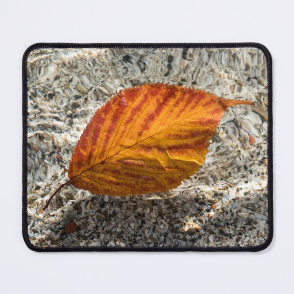 Item preview, Autumnal Bijou - Floating Cherry Leaf in Orange and Red designed and sold by Georgia Mizuleva.
