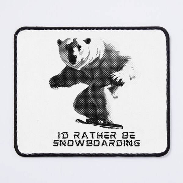 Item preview, I'd Rather Be Snowboarding Funny Polar Bear Halftone designed and sold by TrueArtsStore.