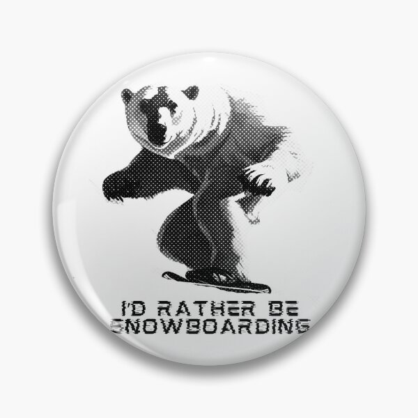 Item preview, I'd Rather Be Snowboarding Funny Polar Bear Halftone designed and sold by TrueArtsStore.