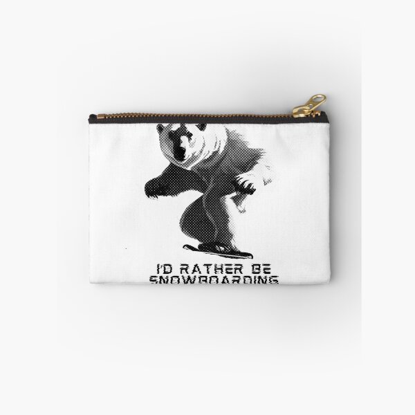 Item preview, I'd Rather Be Snowboarding Funny Polar Bear Halftone designed and sold by TrueArtsStore.