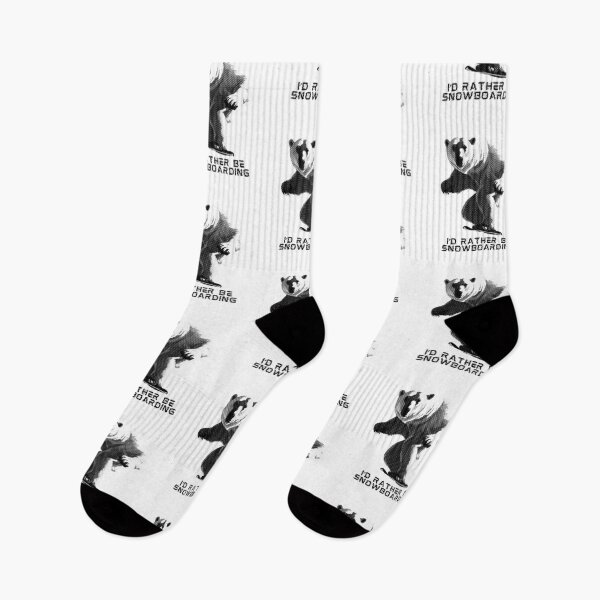 Item preview, I'd Rather Be Snowboarding Funny Polar Bear Halftone designed and sold by TrueArtsStore.