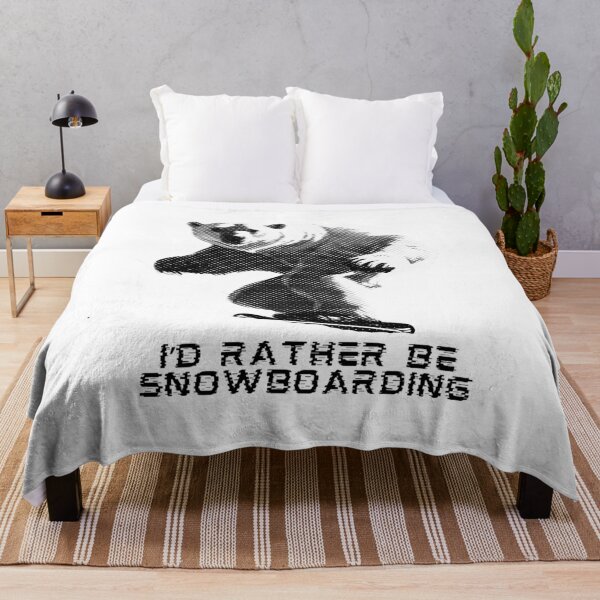 Item preview, I'd Rather Be Snowboarding Funny Polar Bear Halftone designed and sold by TrueArtsStore.