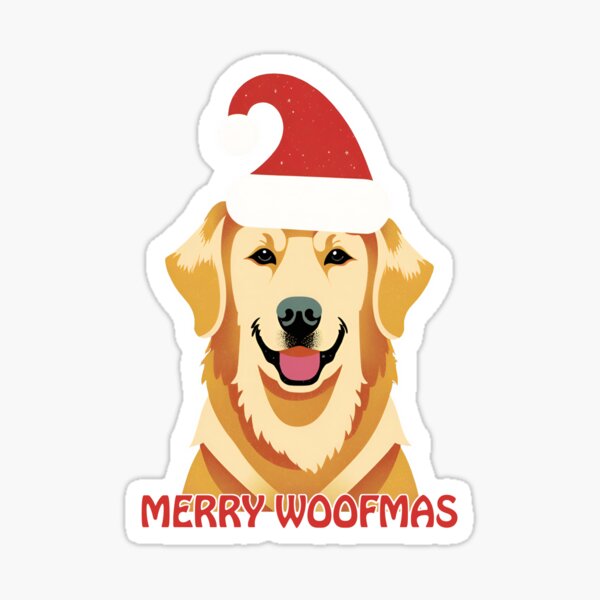 Dogs looking forward to Christmas Sticker