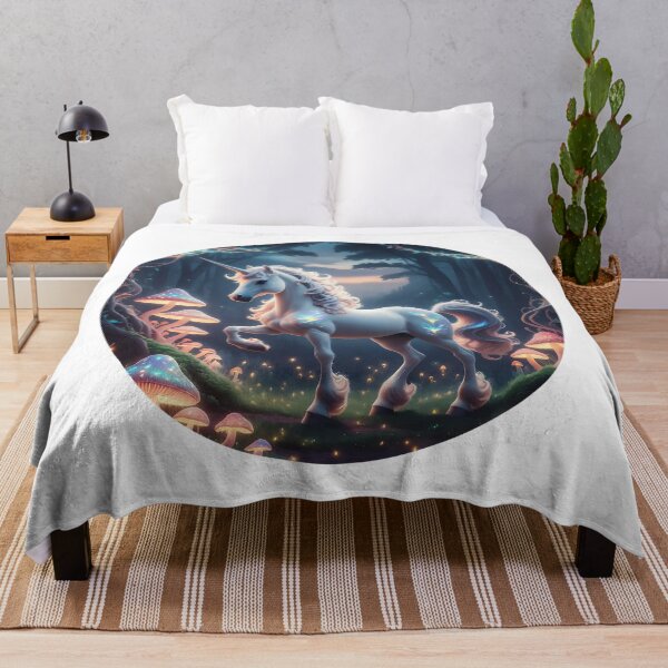 Item preview, Enchanted Unicorn in the Twilight Forest designed and sold by TeesHearts100.