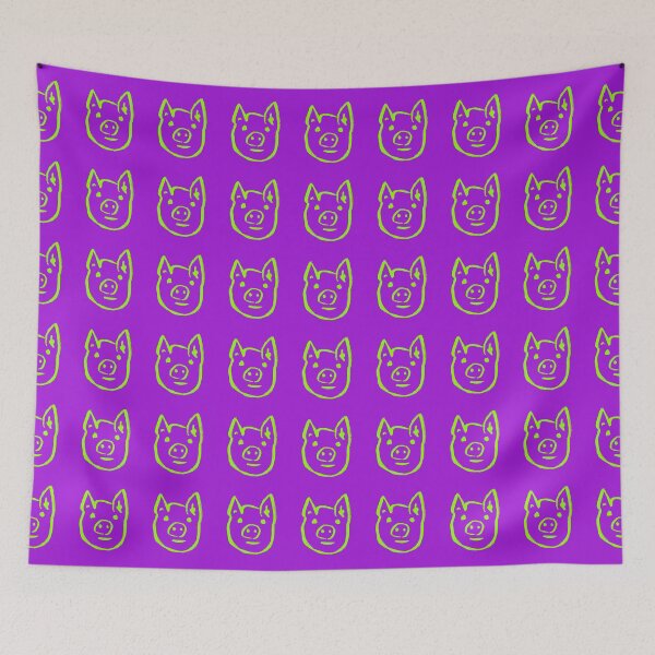 Item preview, Lime Green Piggy Face designed and sold by MagentaTwilight.