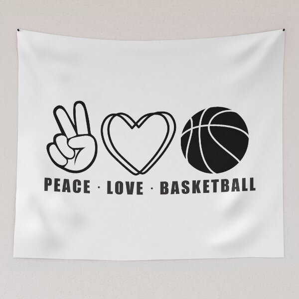 Item preview, PEACE LOVE BASKETBALL designed and sold by wortwerk-design.