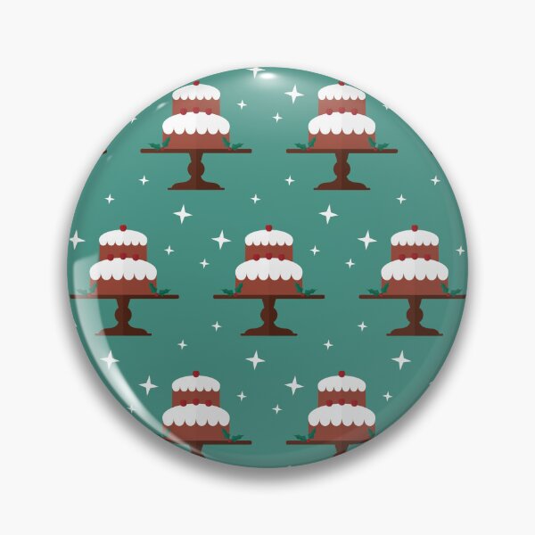 Item preview, Christmas cakes on blue designed and sold by reneesillus.