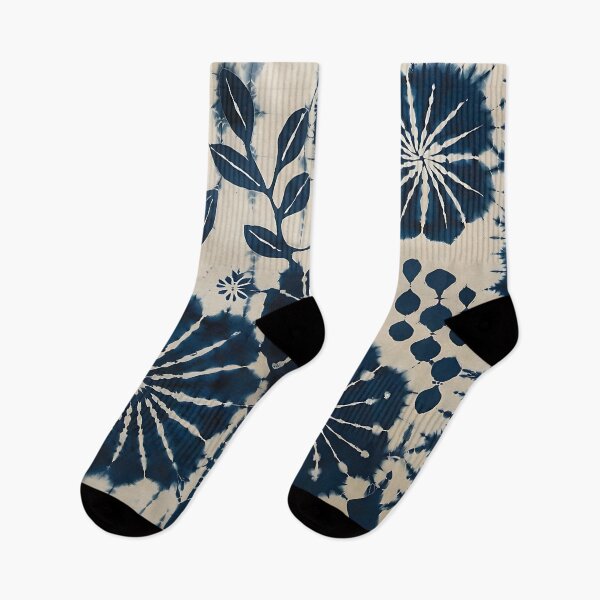 Item preview, Indigo Shibori Flowers  designed and sold by Tamas Das.