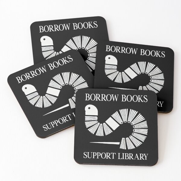 Item preview, Borrow Book Support Library Bookworm designed and sold by Me-Meme.