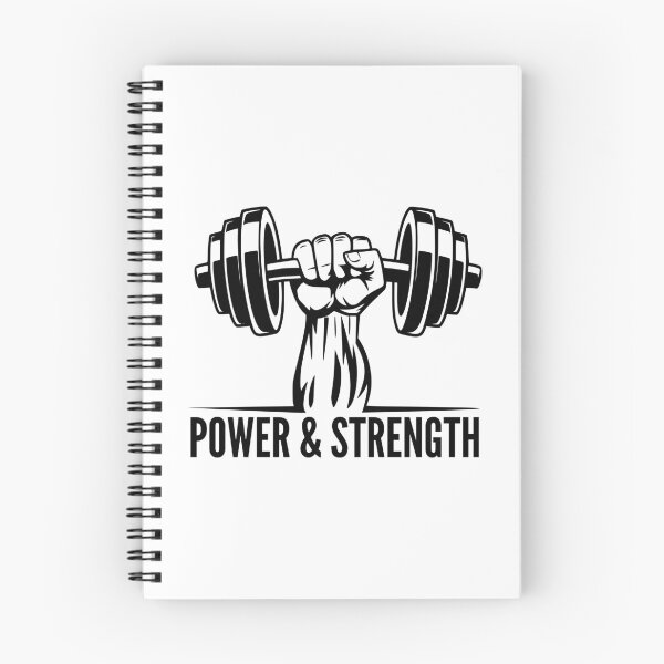 Item preview, Power & Strength - fitness and Gym motivational quote designed and sold by GraphicDream.